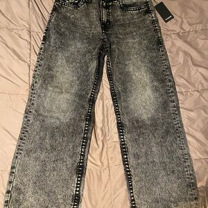 True Religion Black Baggy Jeans